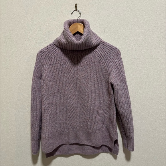 Madewell Sweaters - Madewell Heathered Purple lavender Turtleneck wool Sweater